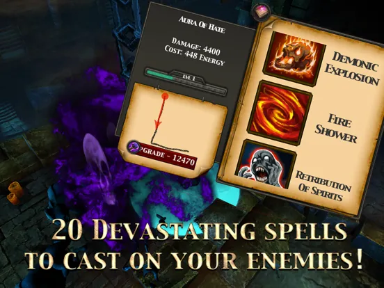 Game called 'Potent' showing the spell system